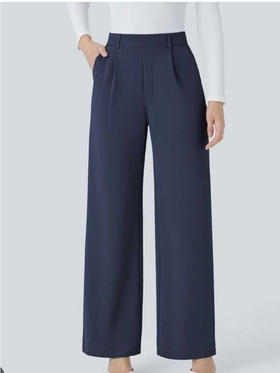 HALARA Pants - Halara Flex High Waisted Shirred Straight Leg Work Pants - Med Tall